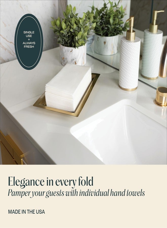 Servietto 300-pack Servietto Disposable Linen-Feel Guest Towels [8" x 17" ] - Cloth-Like Hand Bathroom Napkins, Made In USA - Soft and Absorbent Paper Napkin for Kitchen, Bathroom, Party, Wedding, Or Event - Image 2